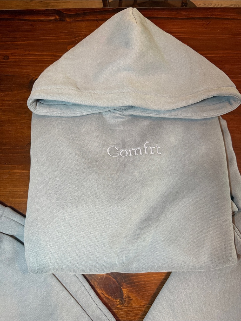 Comfrt Women’s Light Blue Hoodie Sweatpants Set - Picture 2 of 4